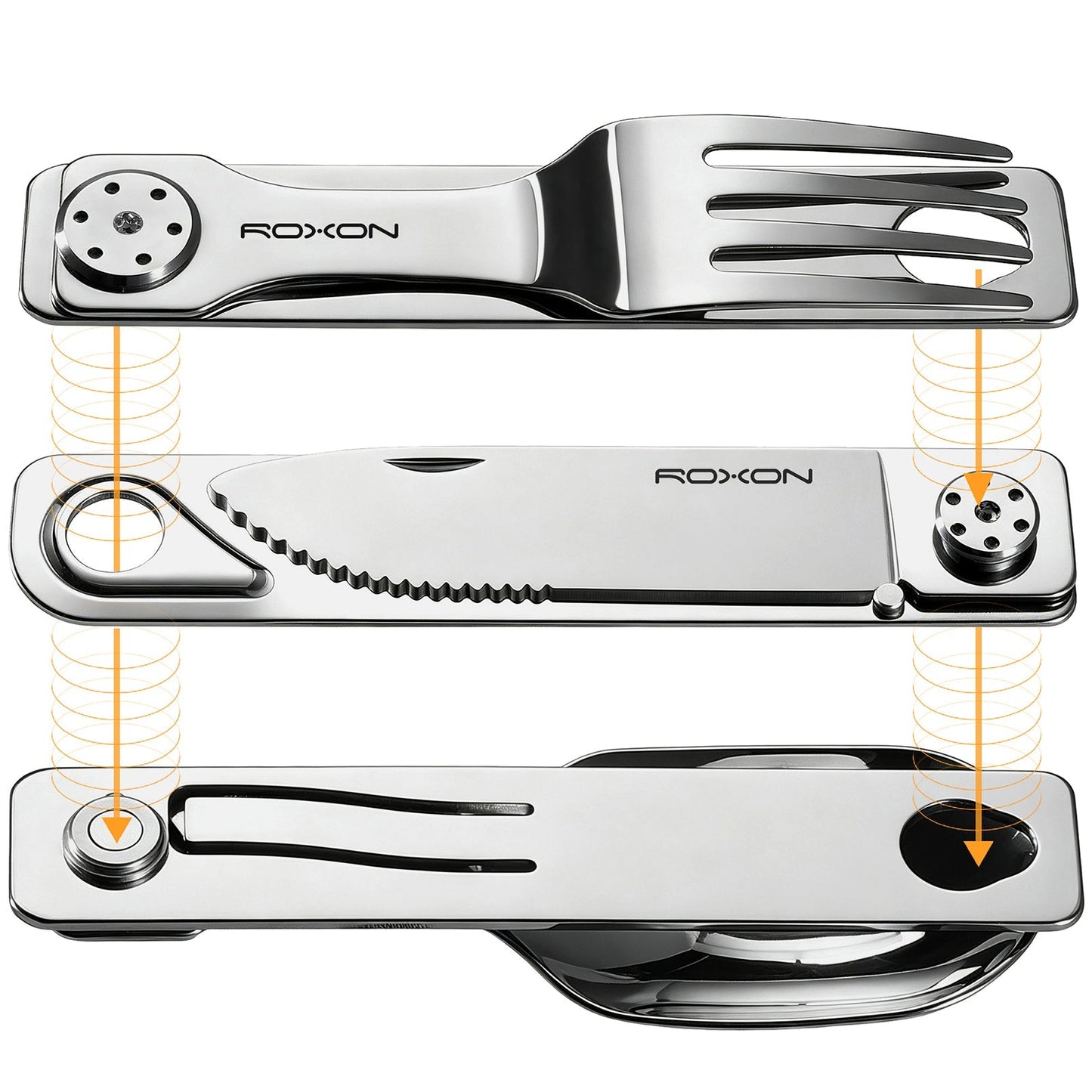 3-in-1 Folding Cutlery Travel Set
