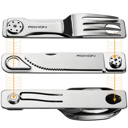 3-in-1 Folding Cutlery Travel Set