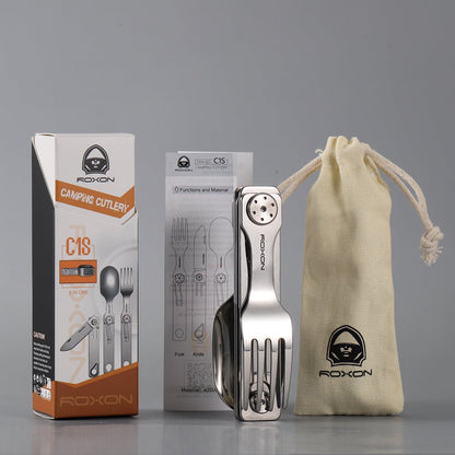 3-in-1 Folding Cutlery Travel Set