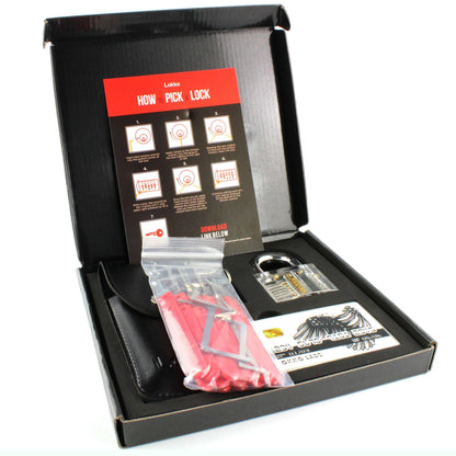 Compact Lock Pick Set - Lock Picks, Practice Lock, Covert Kit, How-to Guide