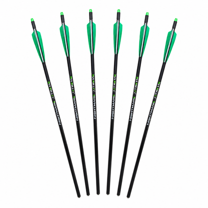 NIGHTMARE XTREME Crossbow Bolts Carbon Half Moon Nocks 6Pcs 20"